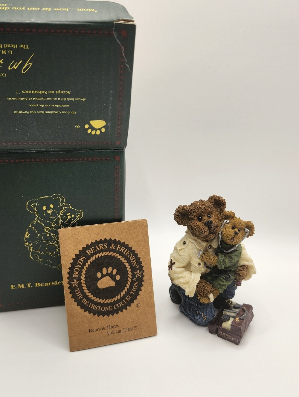 Boyds Bears & Friends #228416 E.M.T. Bearsley with Carey "To the Rescue"